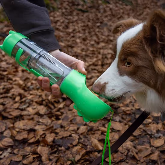 Portable 3-in-1 Water Bottle, Food Feeder and Poop Dispenser